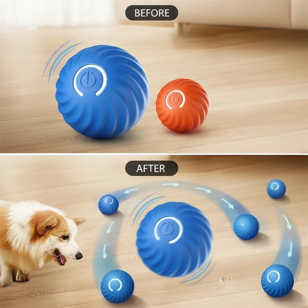 Smart Dog Toys Ball Electronic Interactive Pet Toy Moving Ball USB Automatic Moving Bouncing for Puppy Birthday gift Cat Product