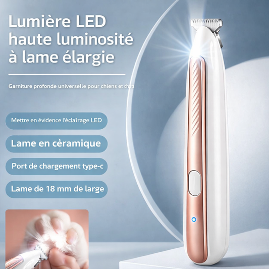 Rasoir électrique intelligent et étanche pour animaux de compagnie